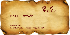 Nell István névjegykártya