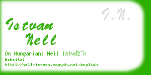 istvan nell business card